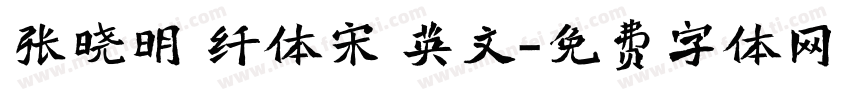张晓明 纤体宋 英文字体转换